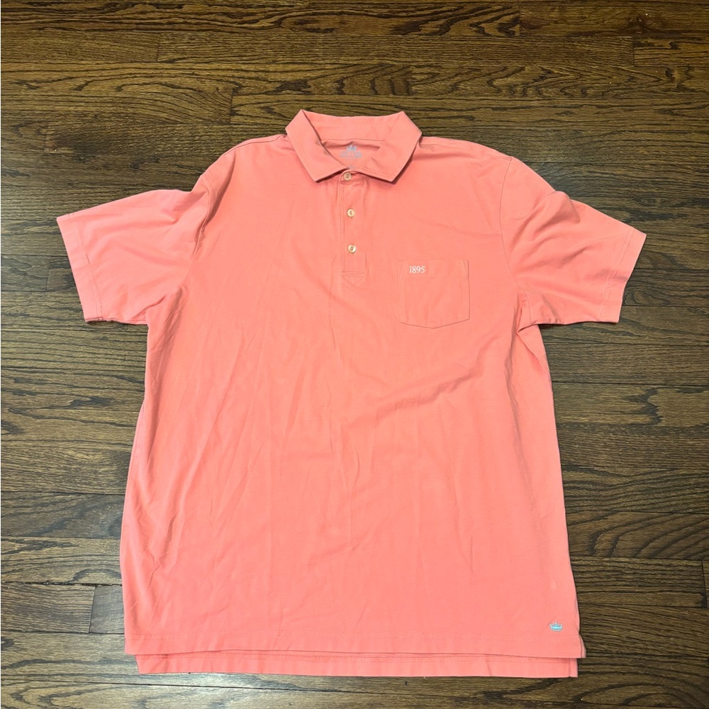 Peter Millar Signature Seaside Coral Wash Short Sleeve Cotton Soft Golf Polo